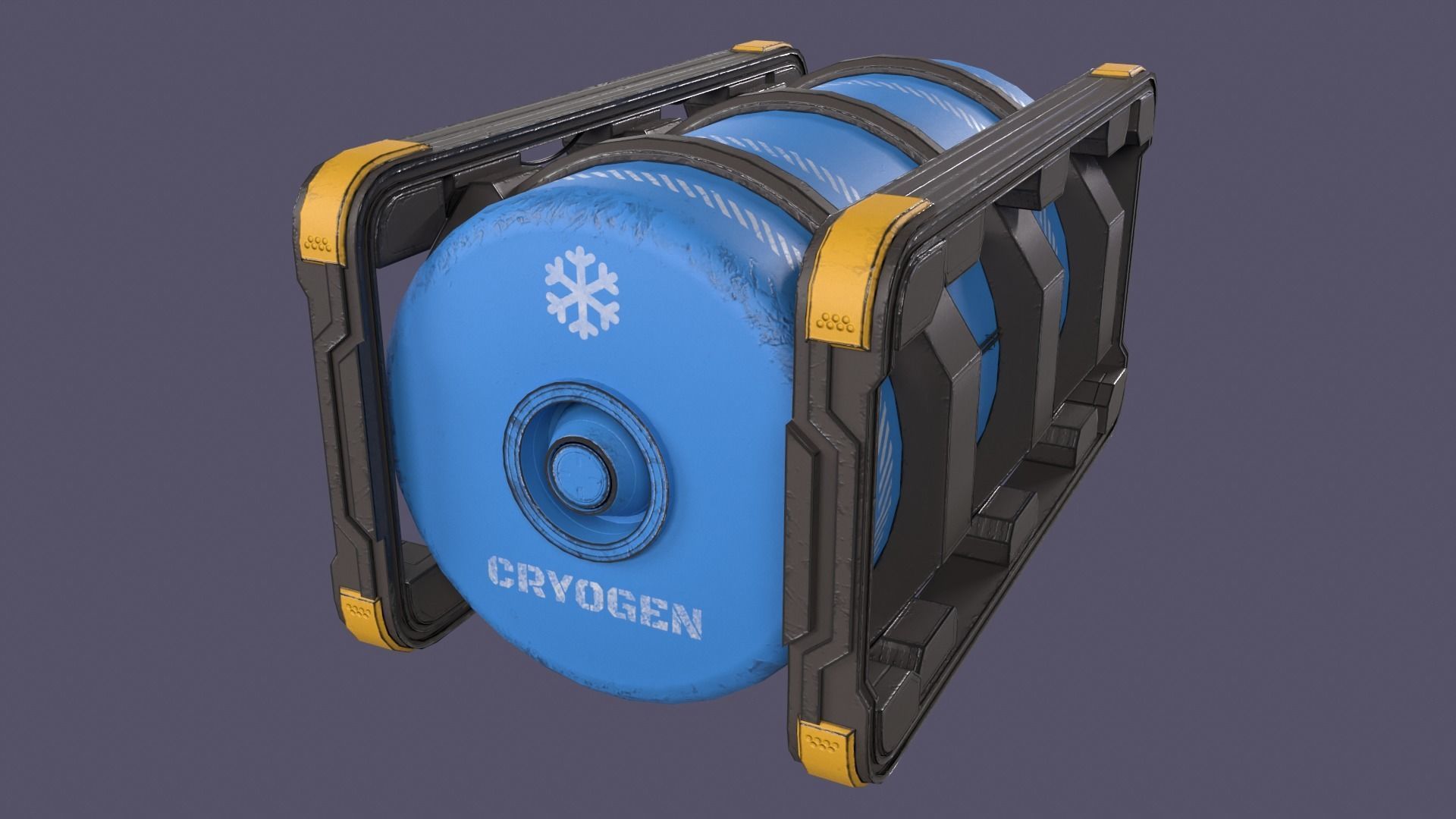 Sci-Fi Barrel Pack Low-poly 3D model_29