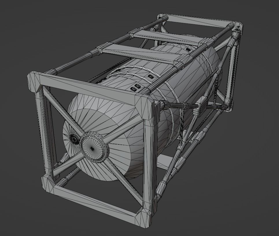 Sci-Fi Barrel Pack Low-poly 3D model_76