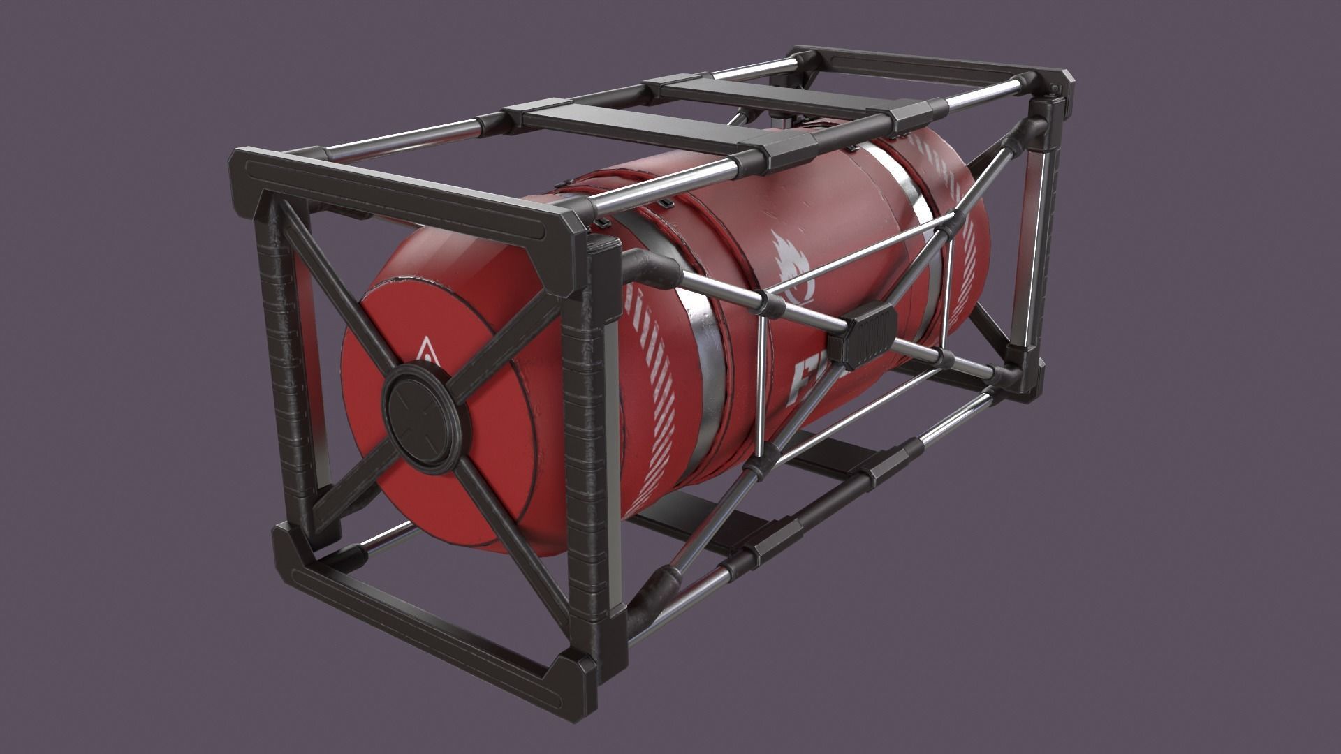 Sci-Fi Barrel Pack Low-poly 3D model_15