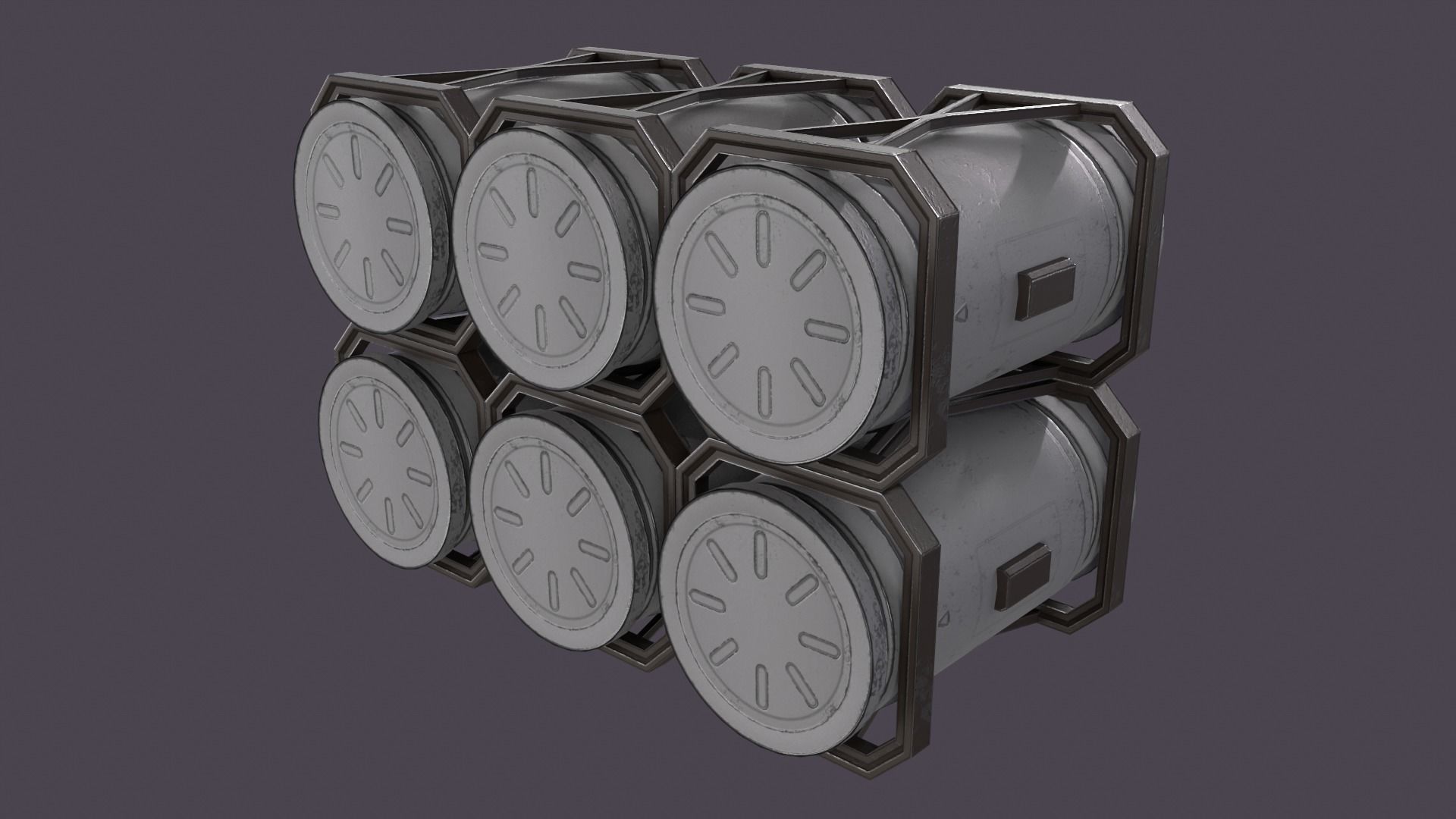 Sci-Fi Barrel Pack Low-poly 3D model_44