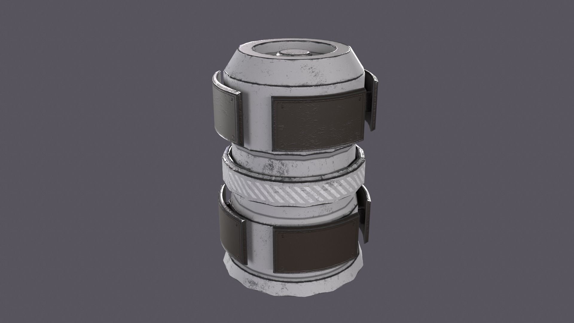 Sci-Fi Barrel Pack Low-poly 3D model_64