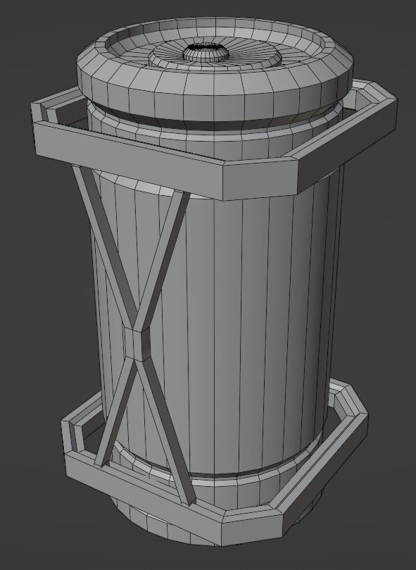 Sci-Fi Barrel Pack Low-poly 3D model_84