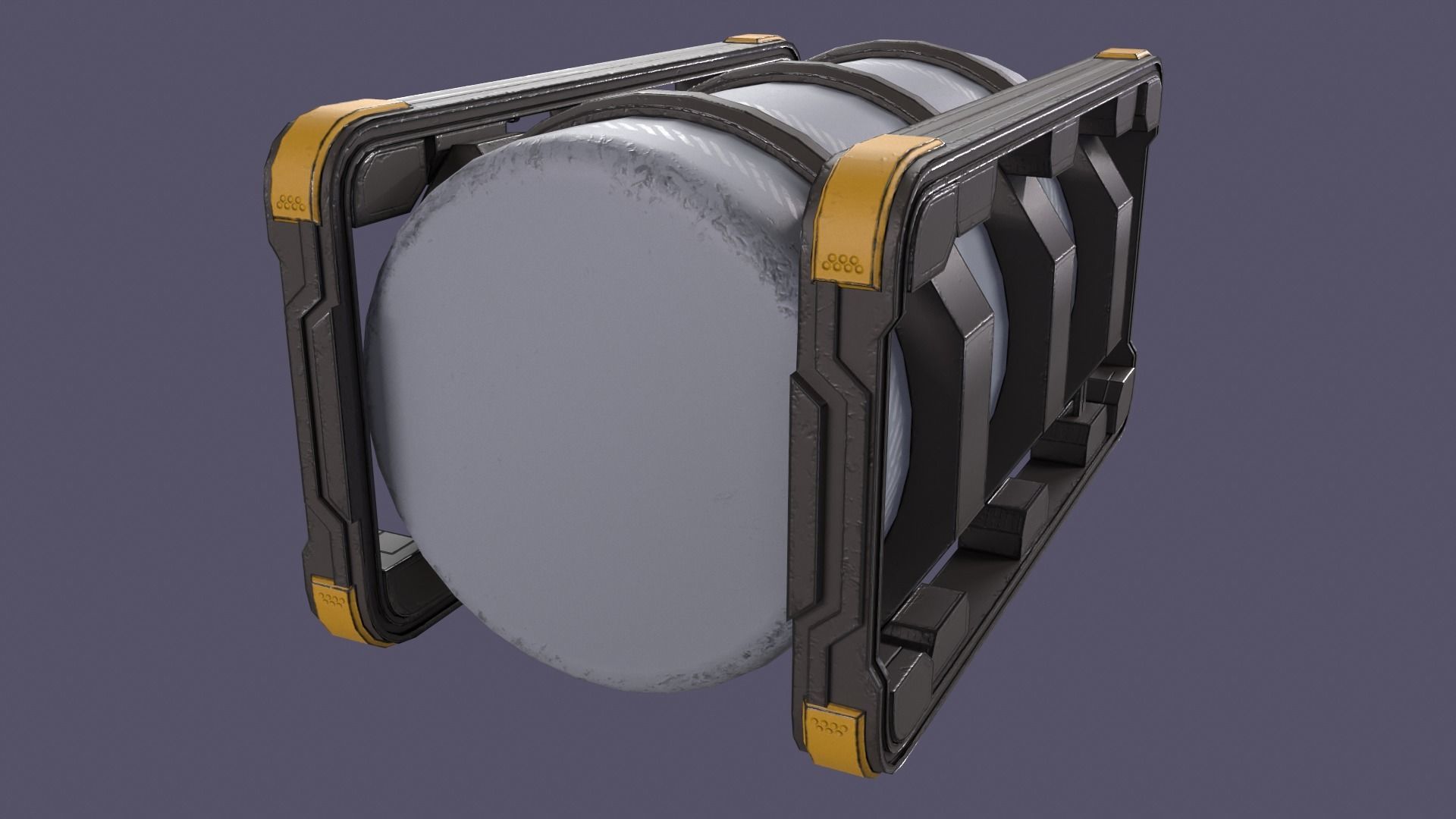 Sci-Fi Barrel Pack Low-poly 3D model_26