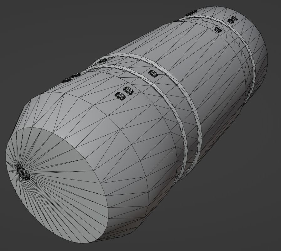 Sci-Fi Barrel Pack Low-poly 3D model_77
