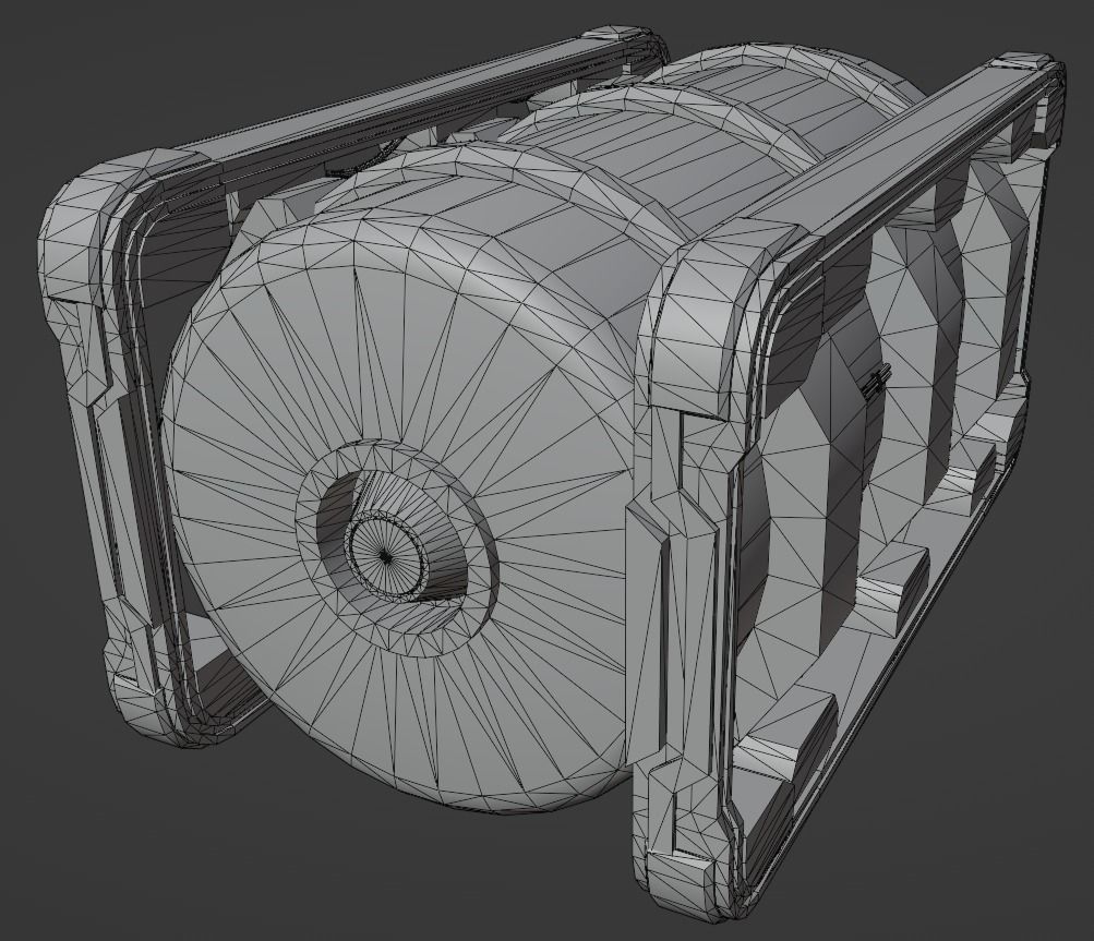 Sci-Fi Barrel Pack Low-poly 3D model_78