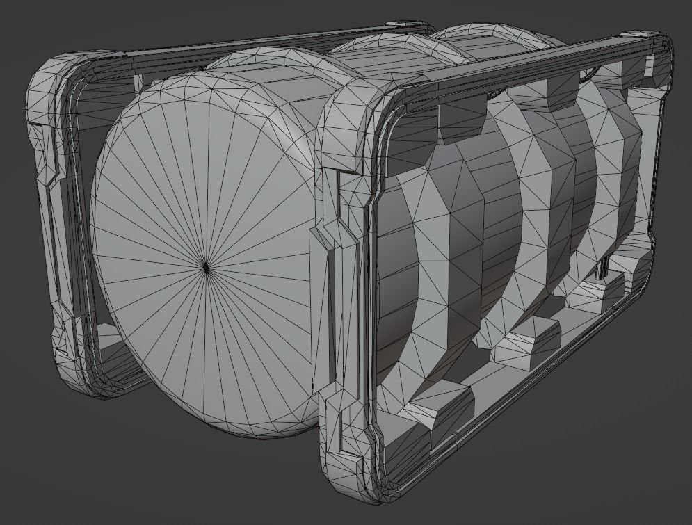 Sci-Fi Barrel Pack Low-poly 3D model_79