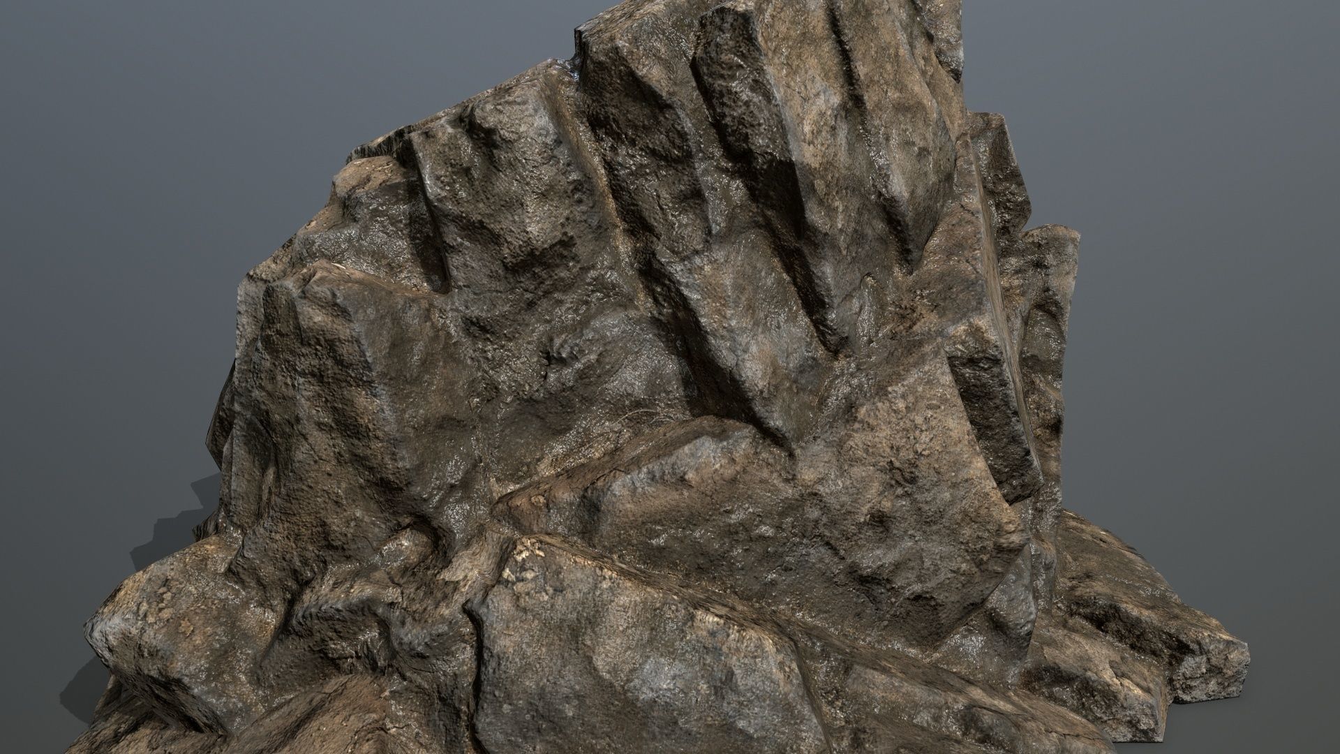Mountain rock Low-poly 3D model_16
