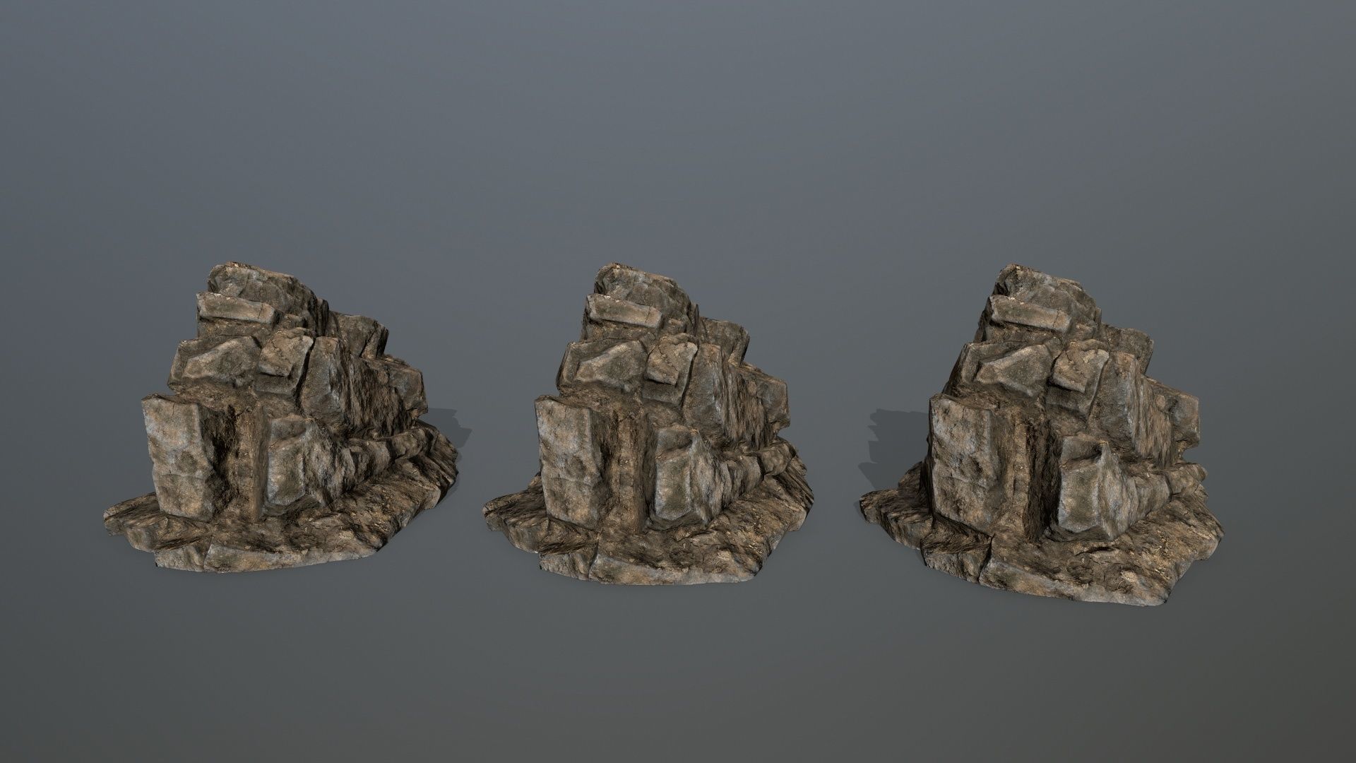 Mountain rock Low-poly 3D model_17