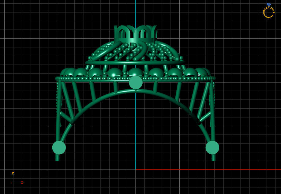 One Stone Ring  3D print model_3