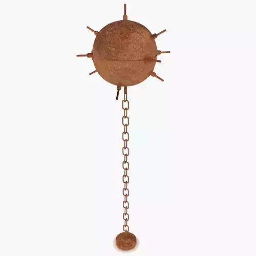 Rusty Underwater Mine Low-poly 3D model