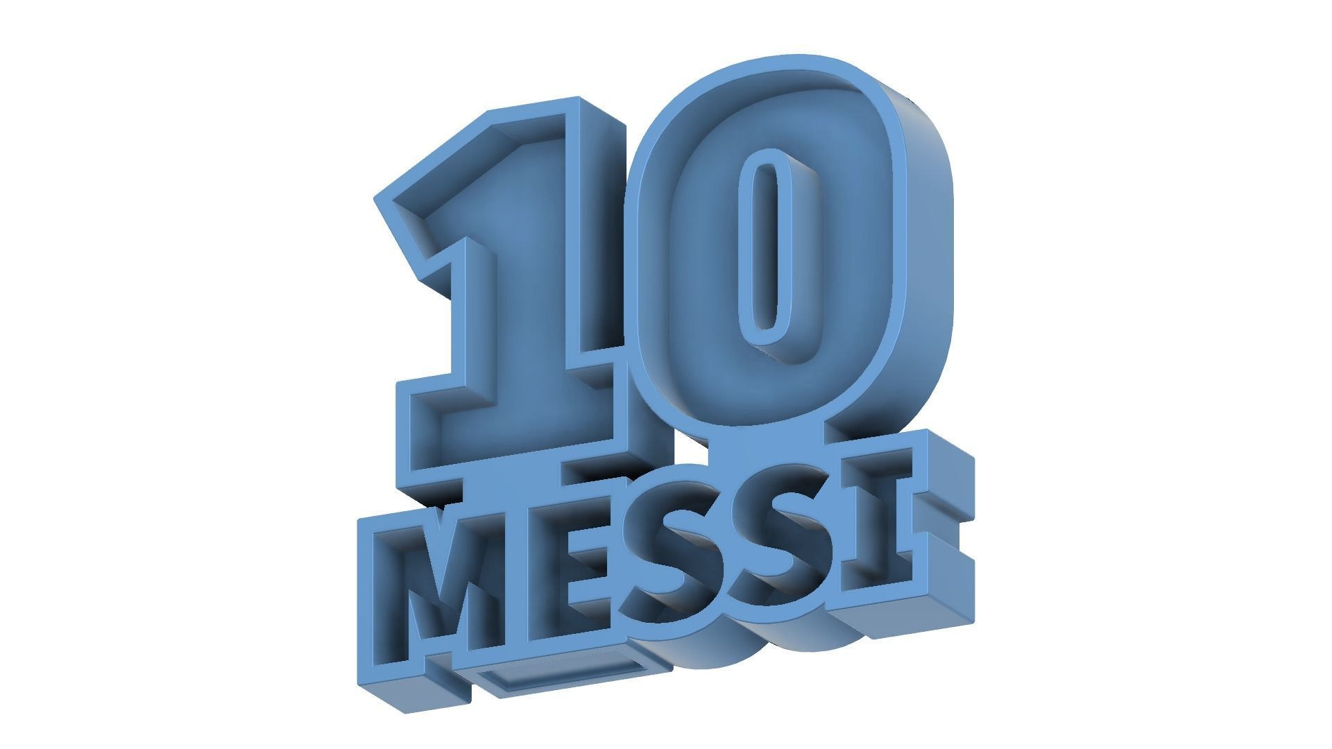 Lionel Messi Argentina Stand Logo 3D print model_5