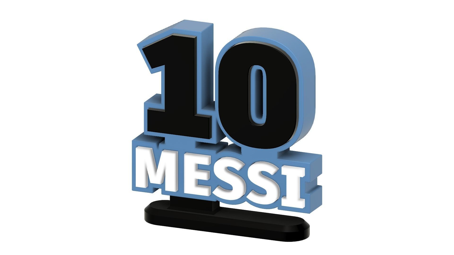 Lionel Messi Argentina Stand Logo 3D print model_1