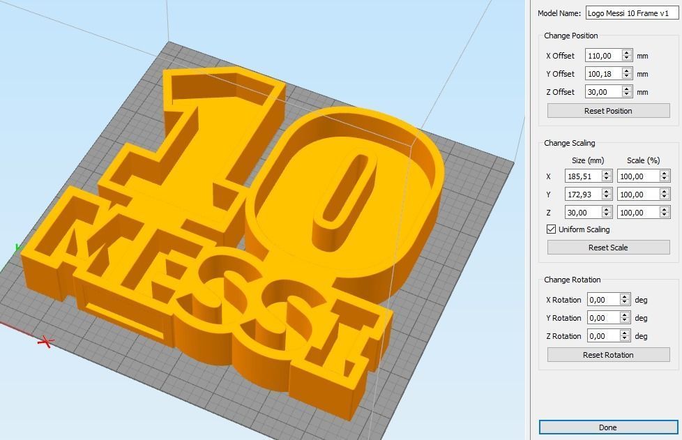 Lionel Messi Argentina Stand Logo 3D print model_2