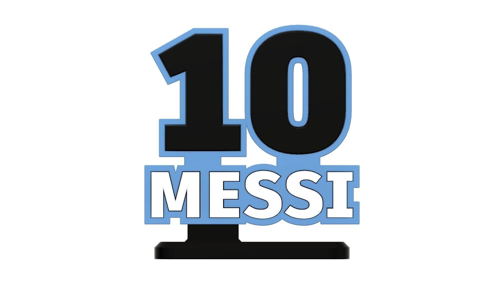 Lionel Messi Argentina Stand Logo 3D print model_6