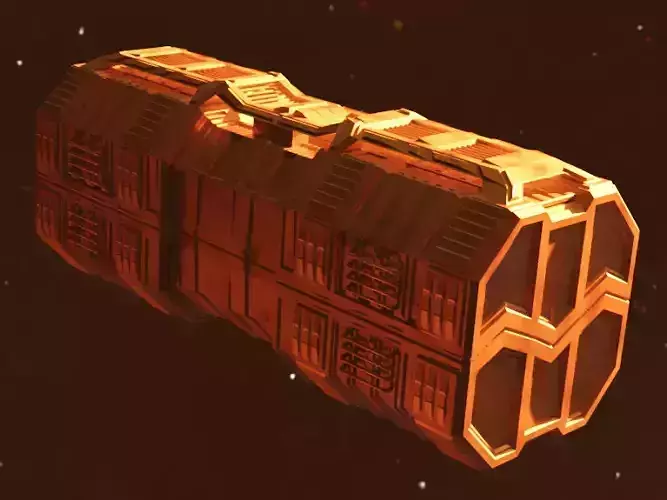 Sci-Fi Space Container  3D model
