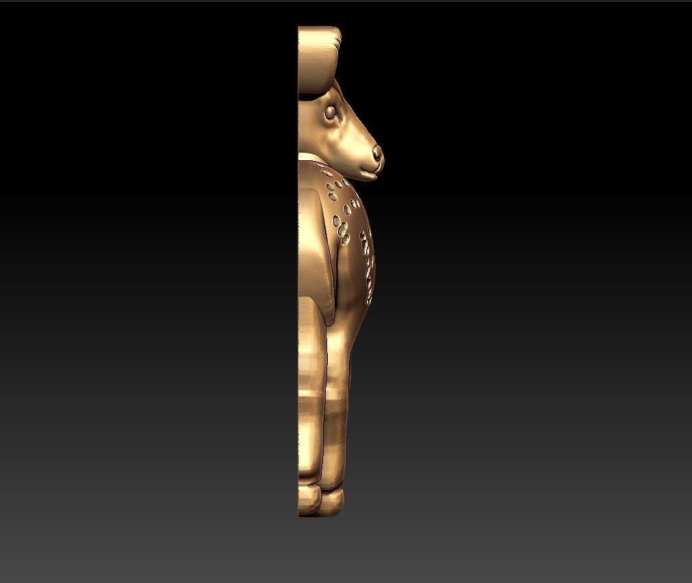 DEER PENDENT 3D print model_4