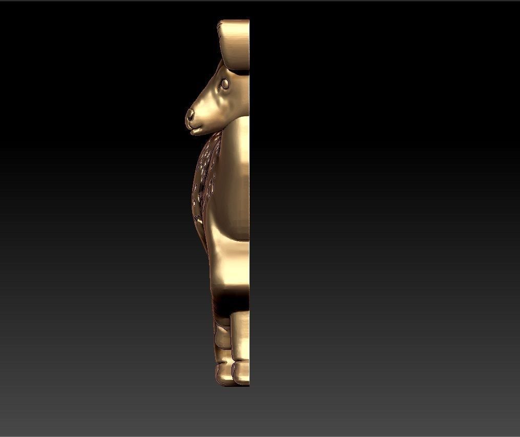 DEER PENDENT 3D print model_2