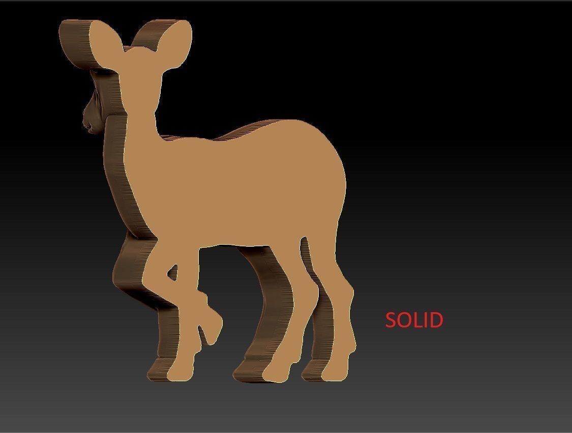 DEER PENDENT 3D print model_6