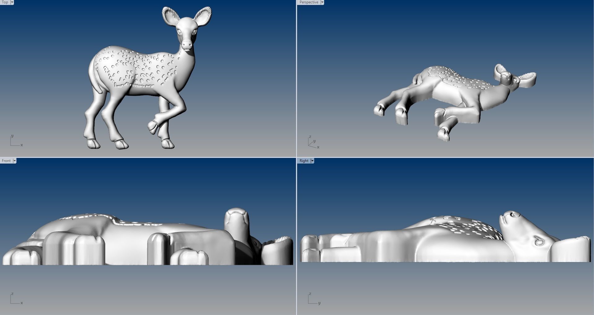 DEER PENDENT 3D print model_9