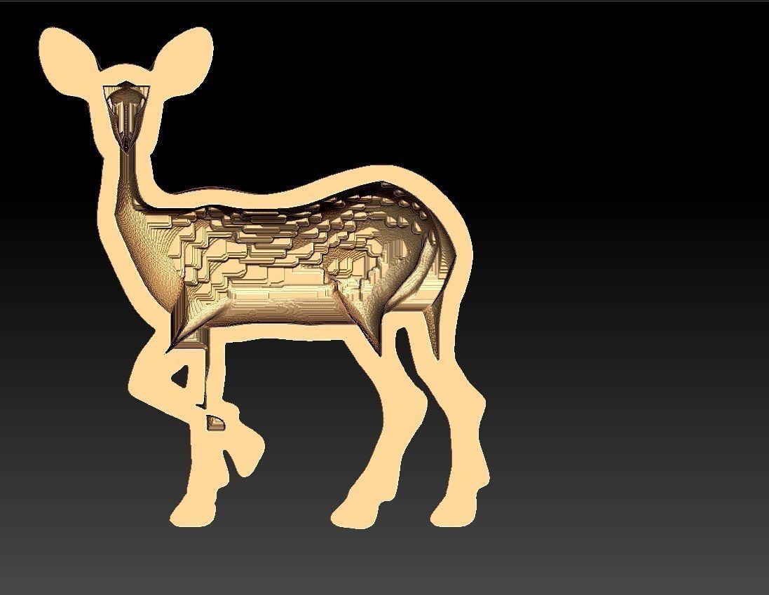 DEER PENDENT 3D print model_3