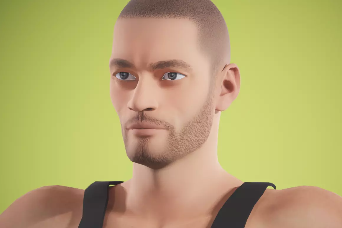 game rigged boy riki Free low-poly 3D model