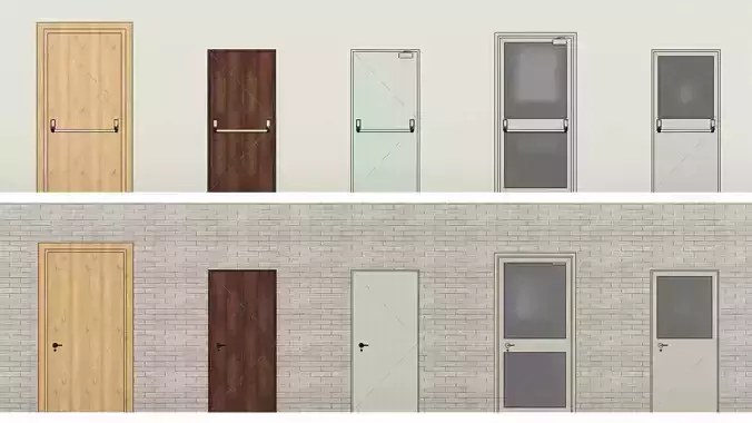 Emergency Exit Door 3D model
