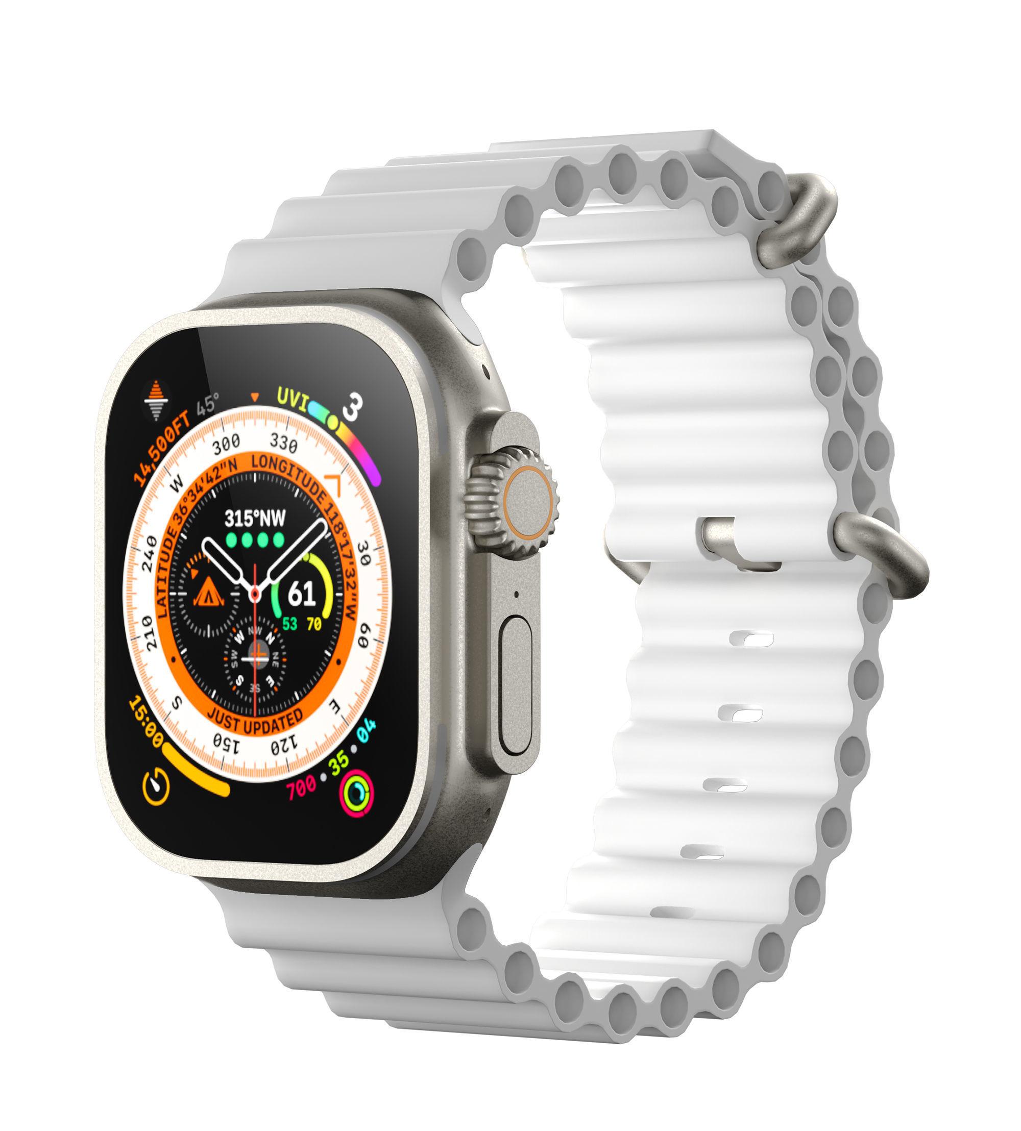 Apple Watch Ultra With Ocean Band and Alpine Loop 3D model_6