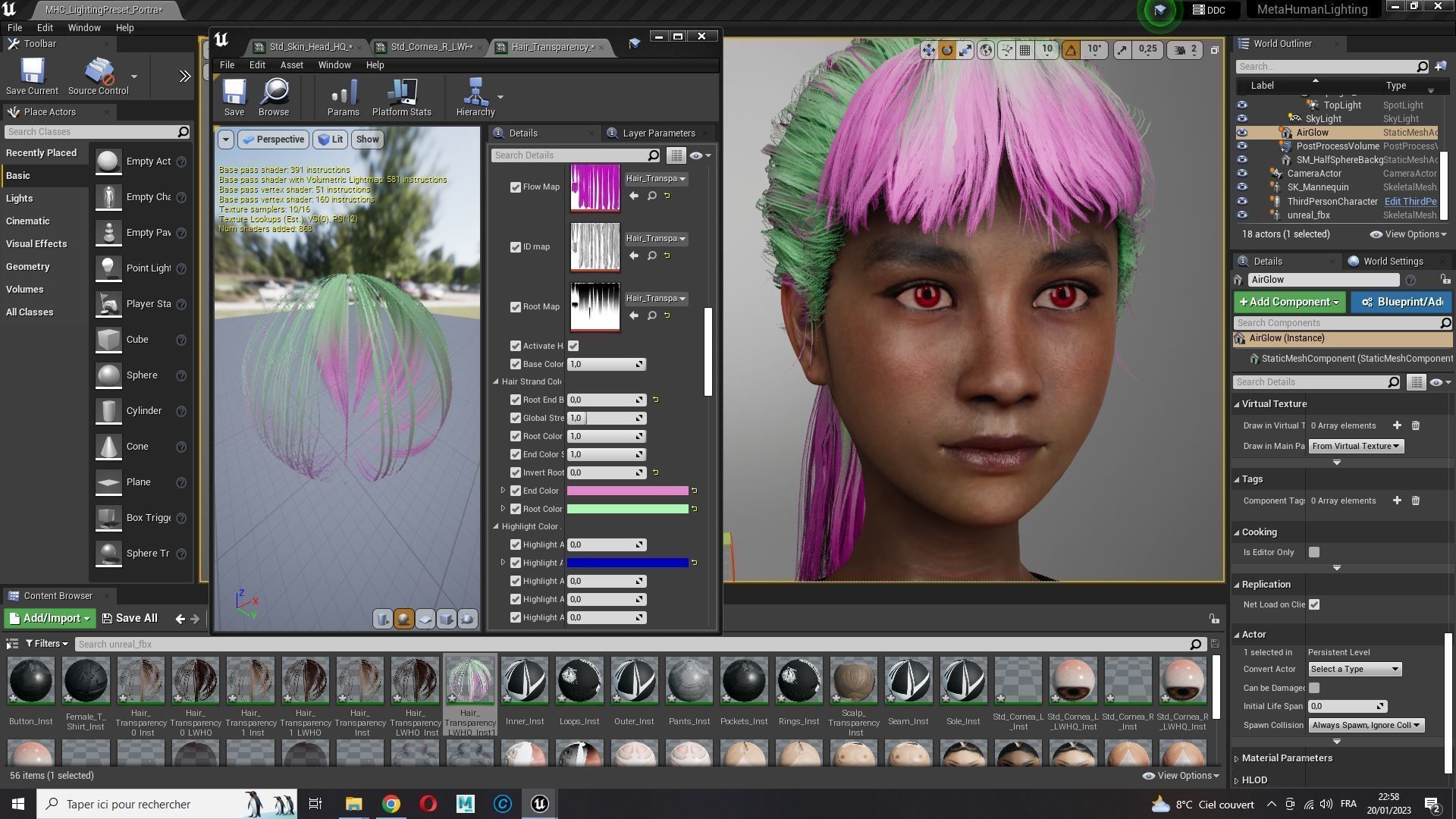 Woman Hight Quality Real time Low-poly 3D model_42