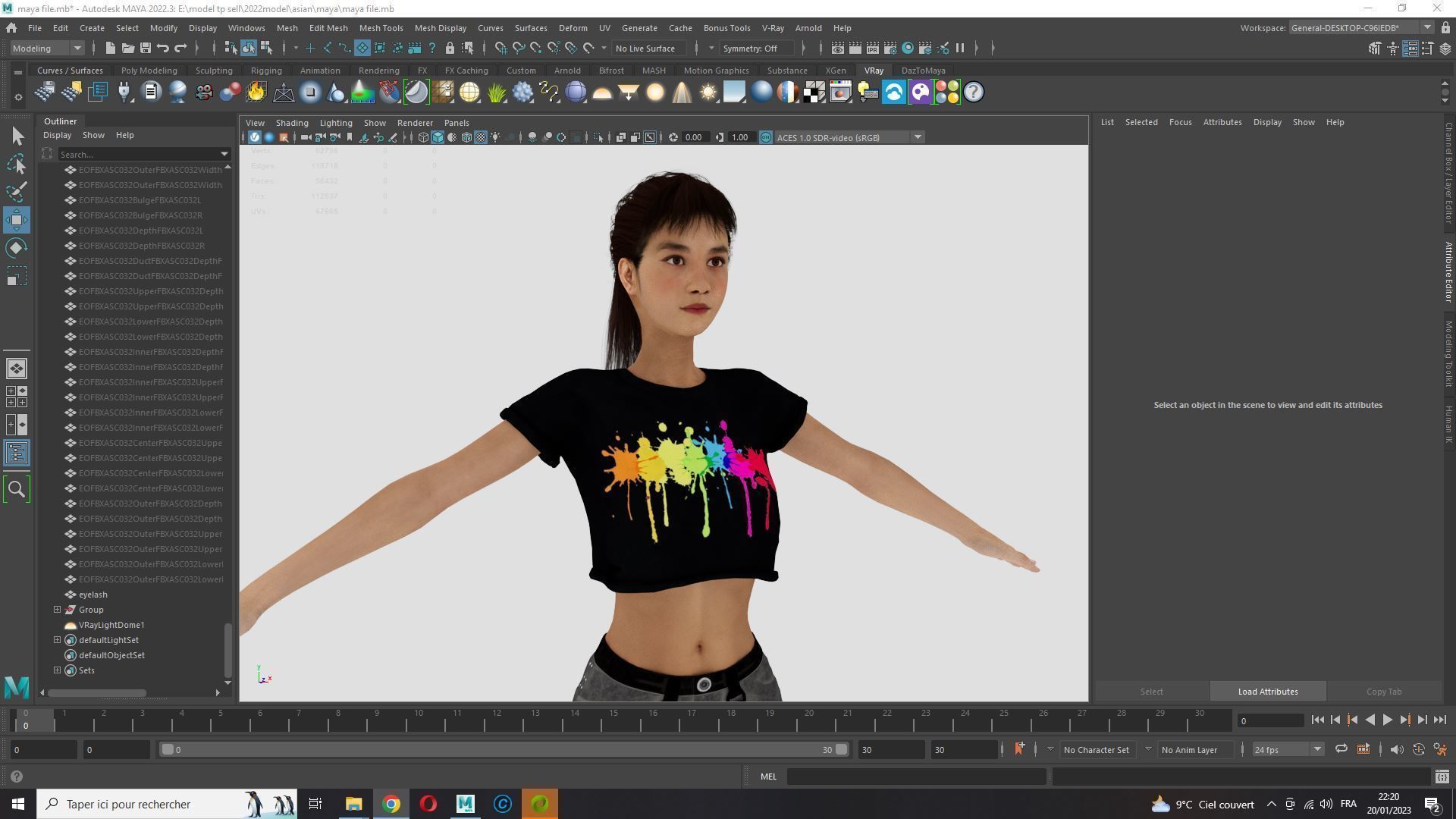 Woman Hight Quality Real time Low-poly 3D model_39