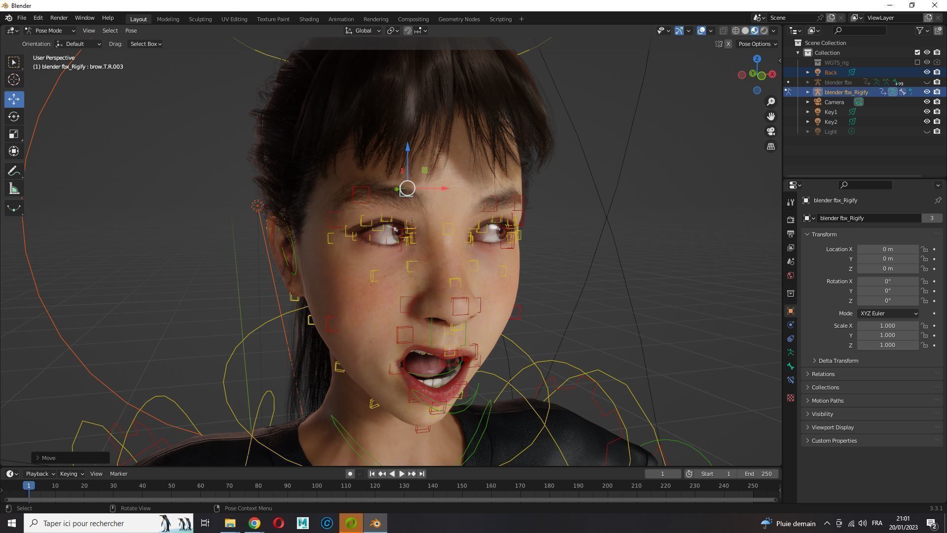 Woman Hight Quality Real time Low-poly 3D model_37