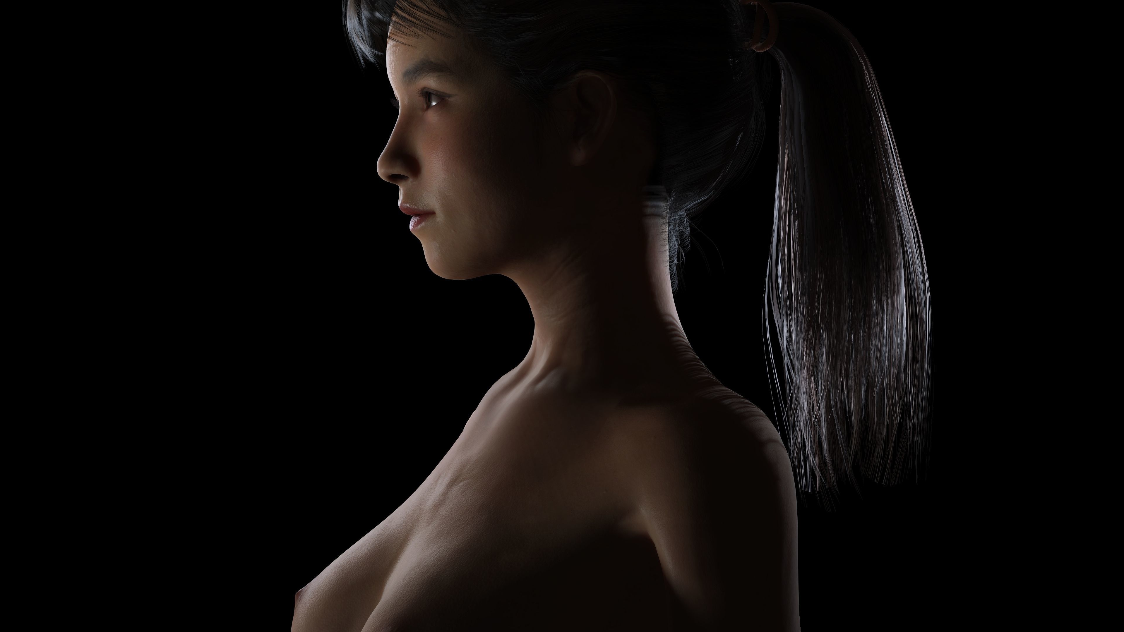 Woman Hight Quality Real time Low-poly 3D model_26
