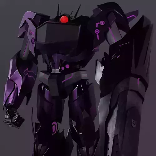 TFP Shockwave Blender 3D Model for Sale RIGGED and TEXTURED 3D model
