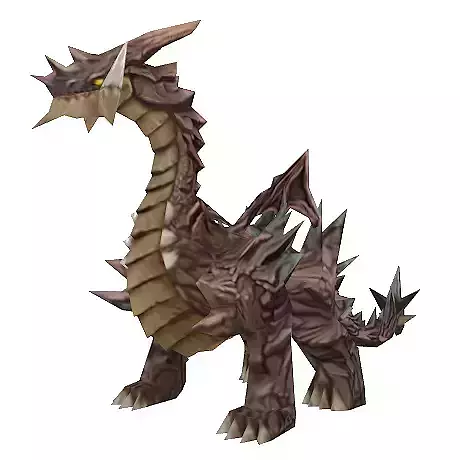 A Brown Dragon Rigged