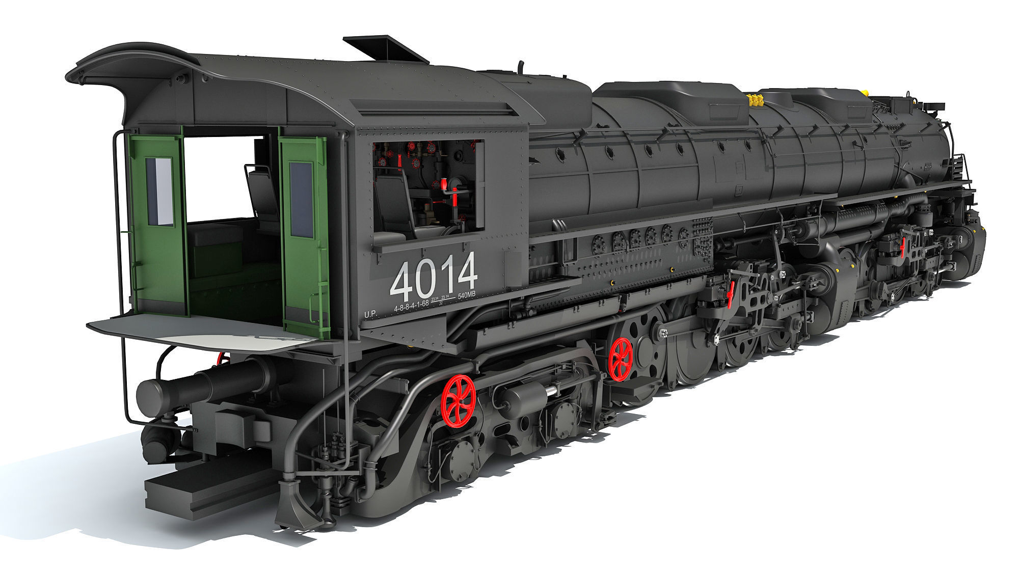 Steam Locomotive Big Boy Train 3D model_6