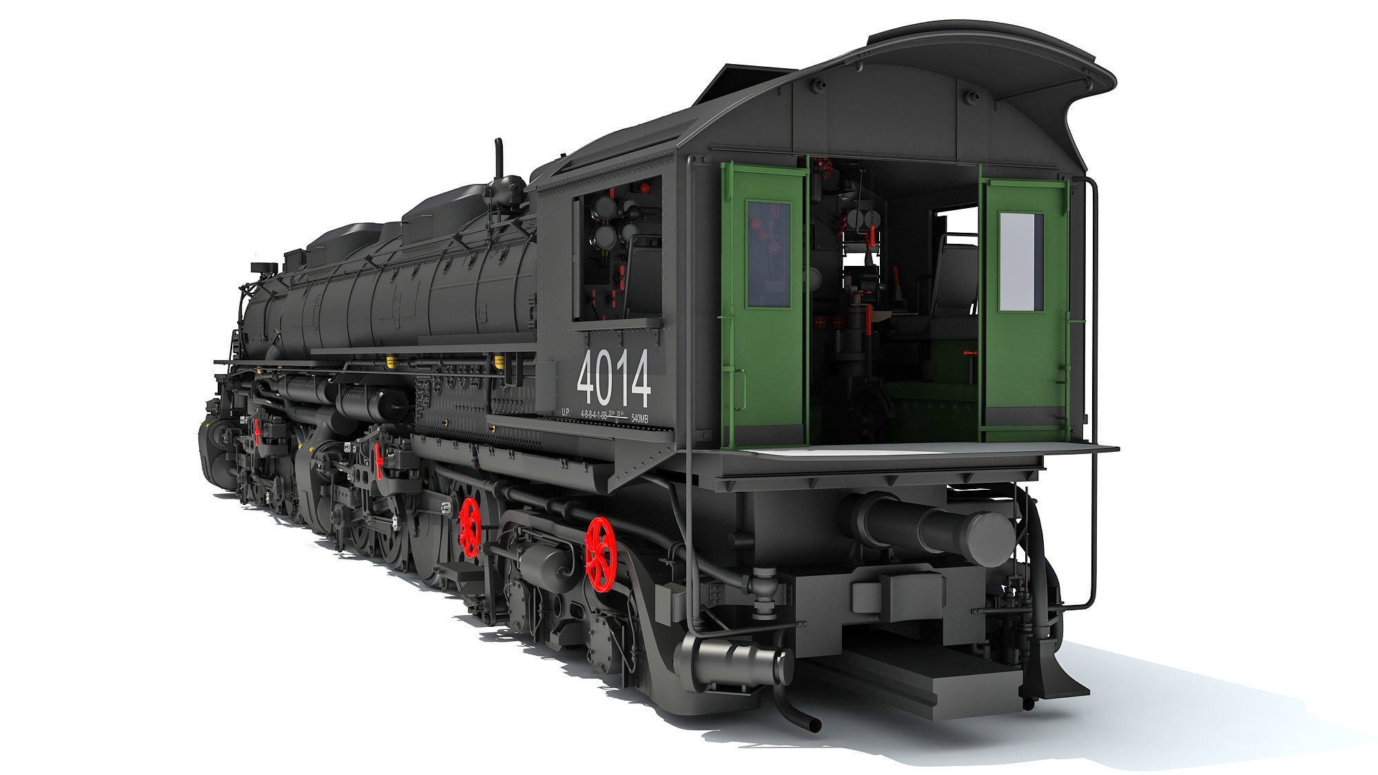 Steam Locomotive Big Boy Train 3D model_5