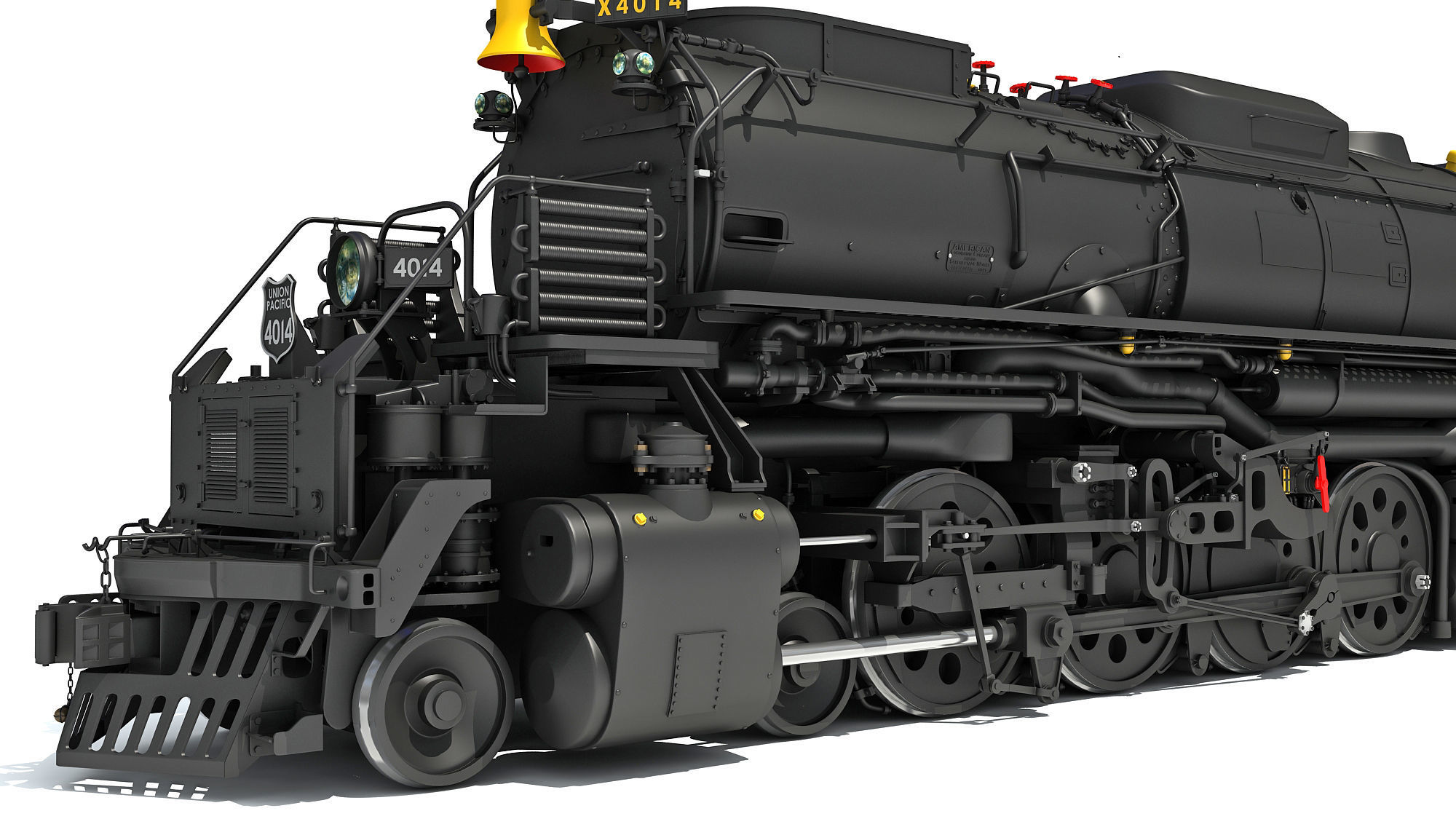 Steam Locomotive Big Boy Train 3D model_15