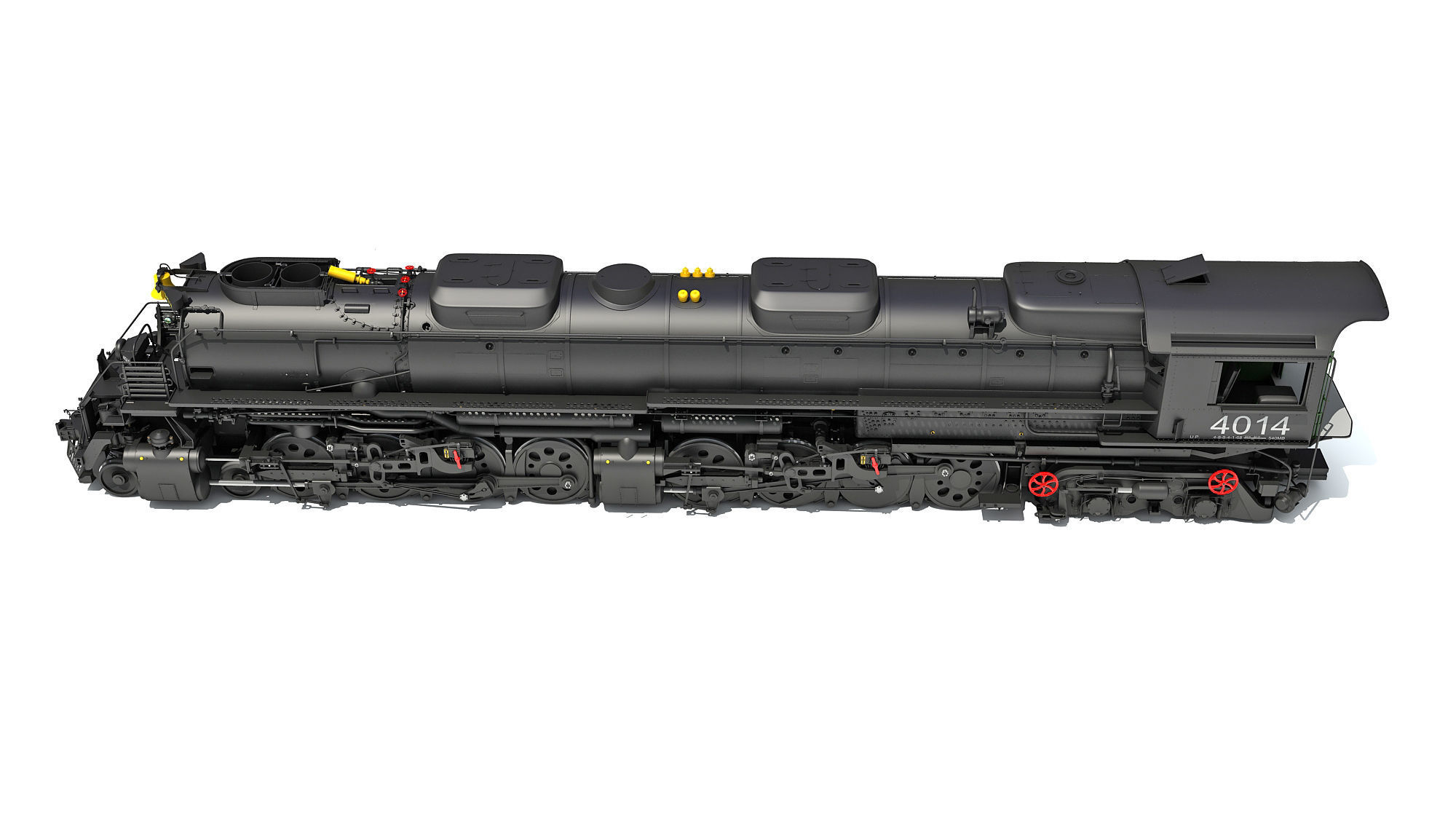 Steam Locomotive Big Boy Train 3D model_2