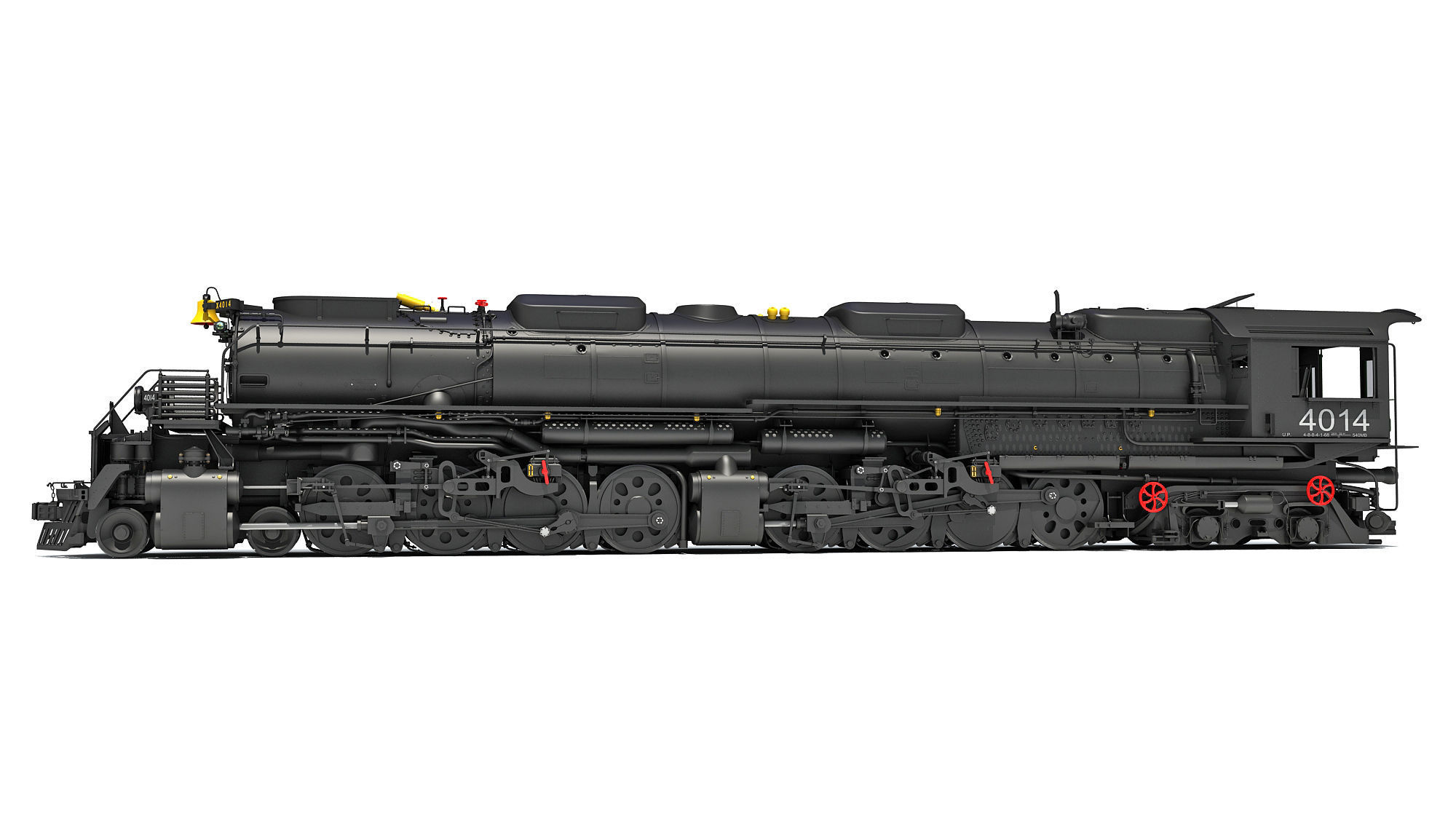 Steam Locomotive Big Boy Train 3D model_1