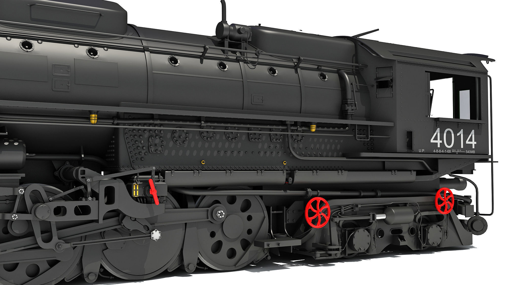 Steam Locomotive Big Boy Train 3D model_17
