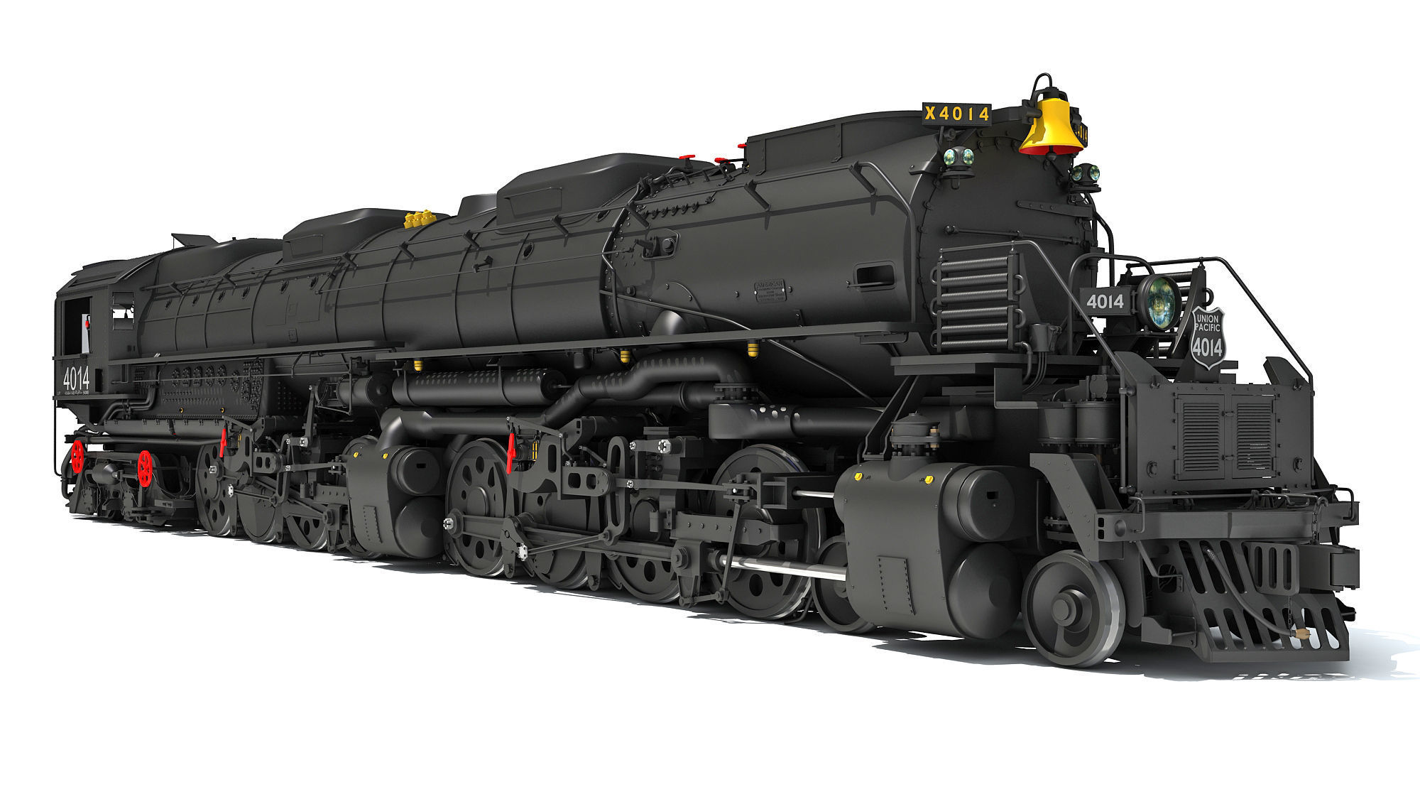 Steam Locomotive Big Boy Train 3D model_12