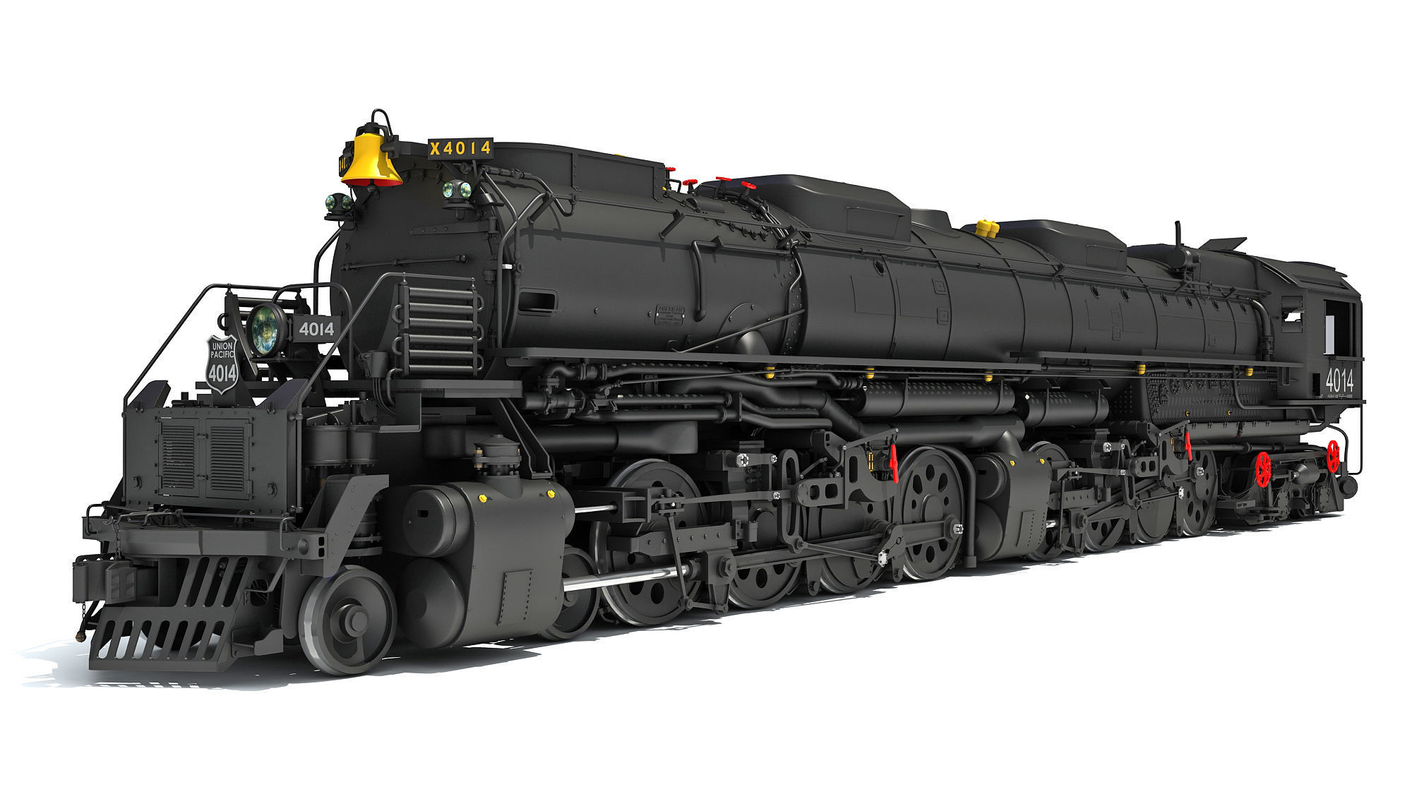 Steam Locomotive Big Boy Train 3D model_13