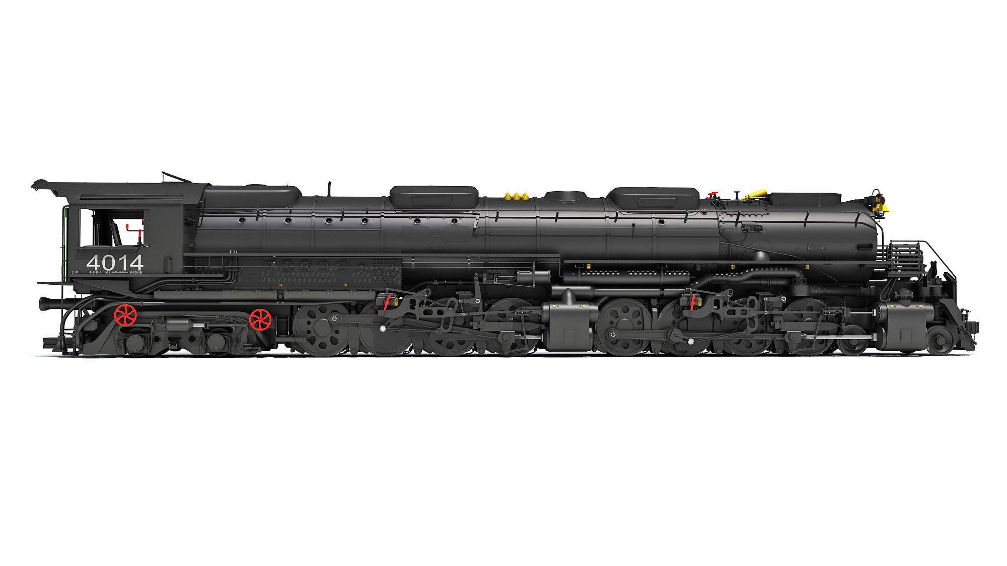 Steam Locomotive Big Boy Train 3D model_8