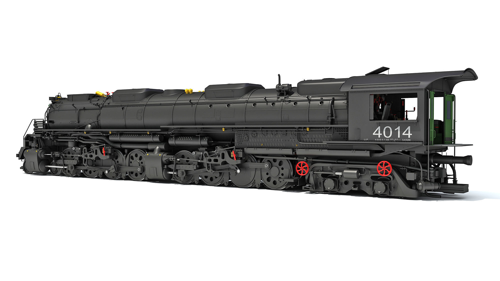 Steam Locomotive Big Boy Train 3D model_3