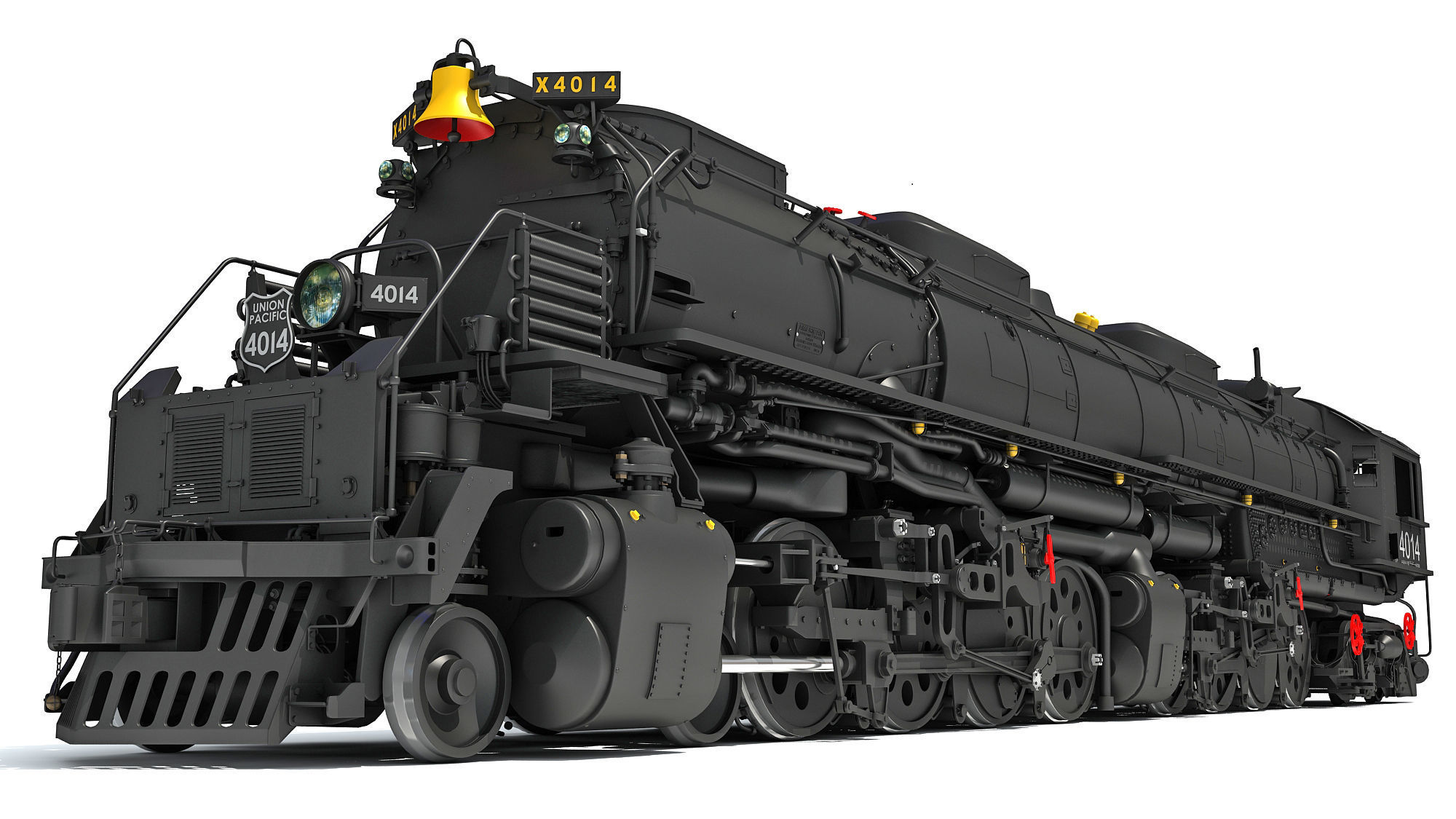 Steam Locomotive Big Boy Train 3D model_10