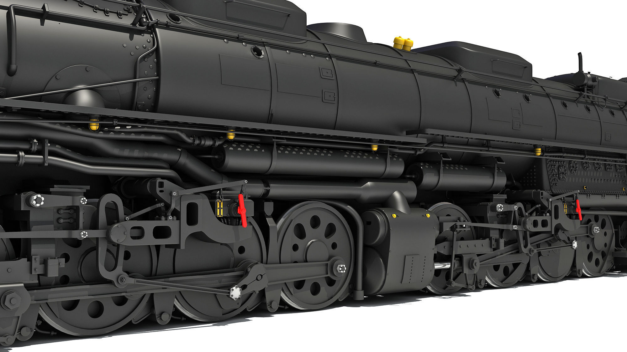 Steam Locomotive Big Boy Train 3D model_16