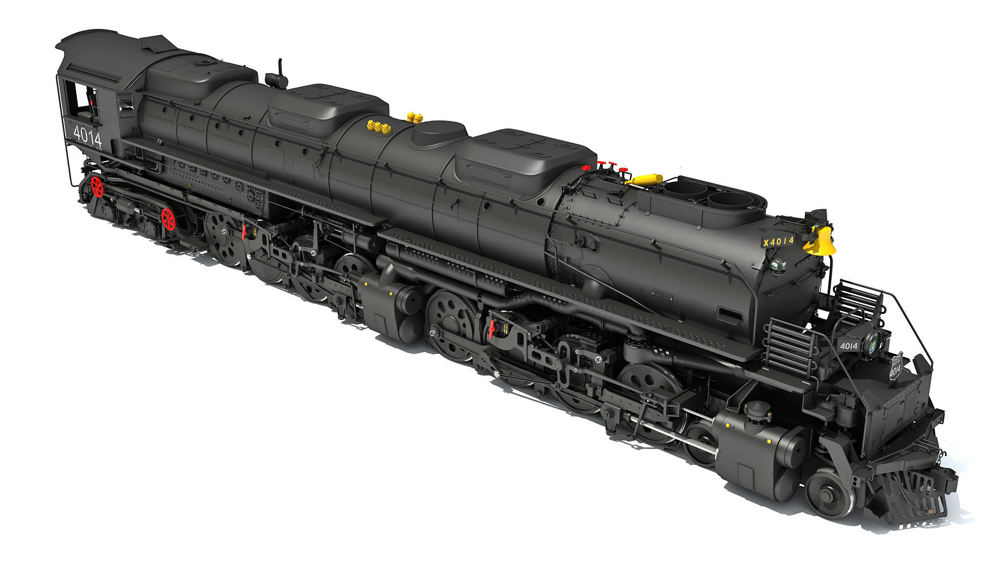 Steam Locomotive Big Boy Train 3D model_9
