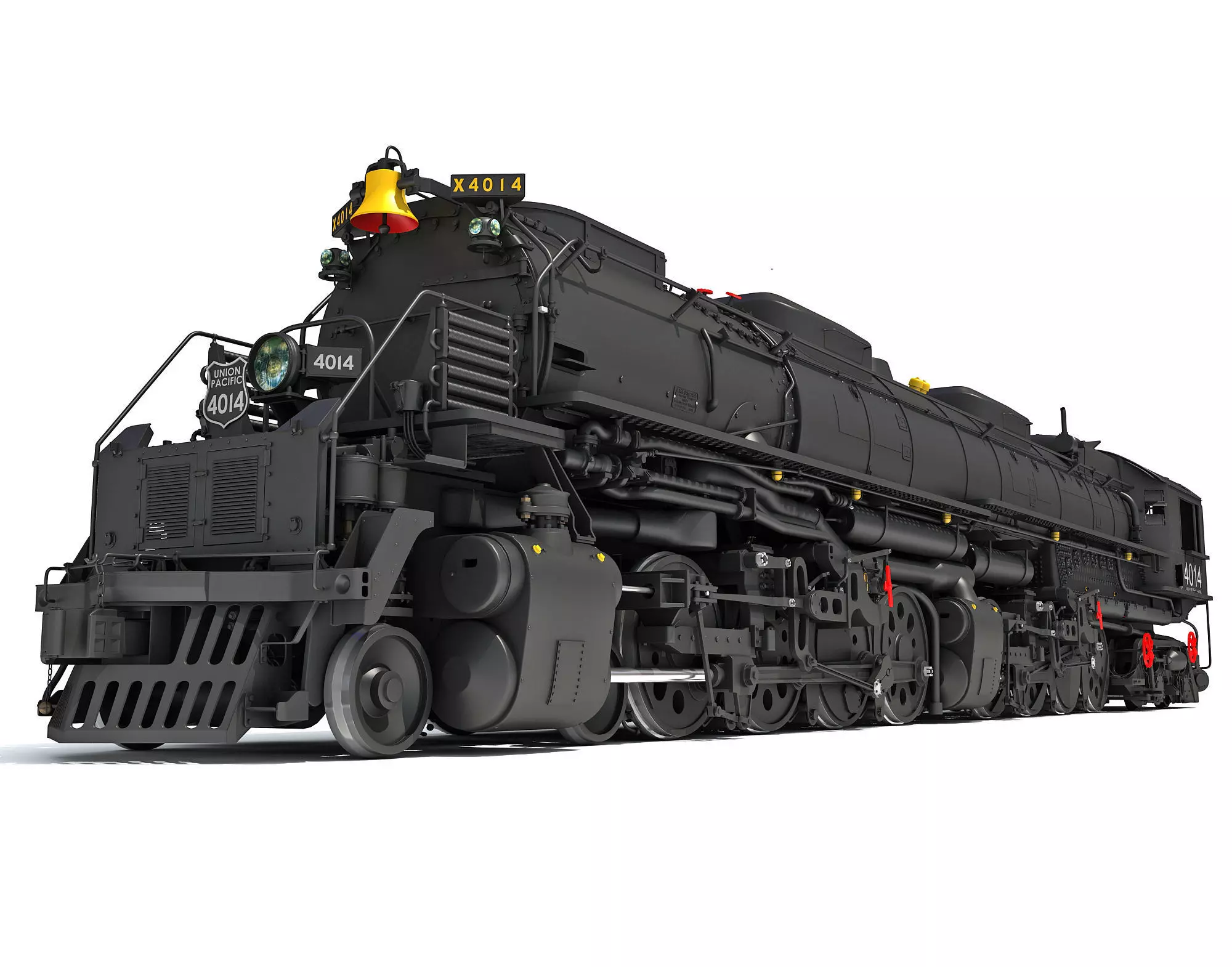 Steam Locomotive Big Boy Train 3D model_0