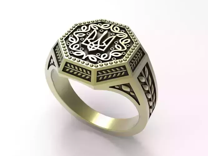 Original design Ukrainian ring 3D print model
