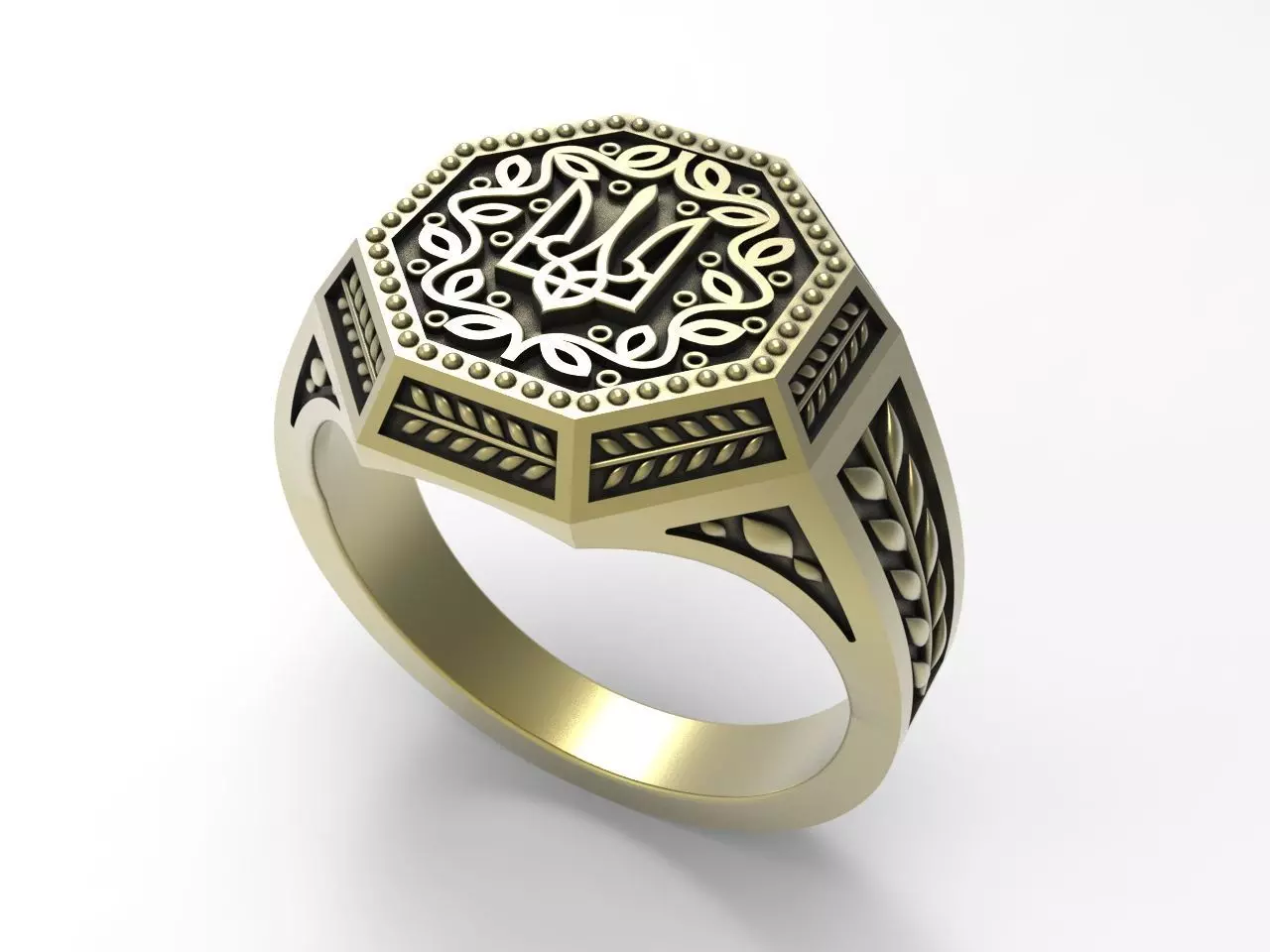 Original design Ukrainian ring 3D print model_0