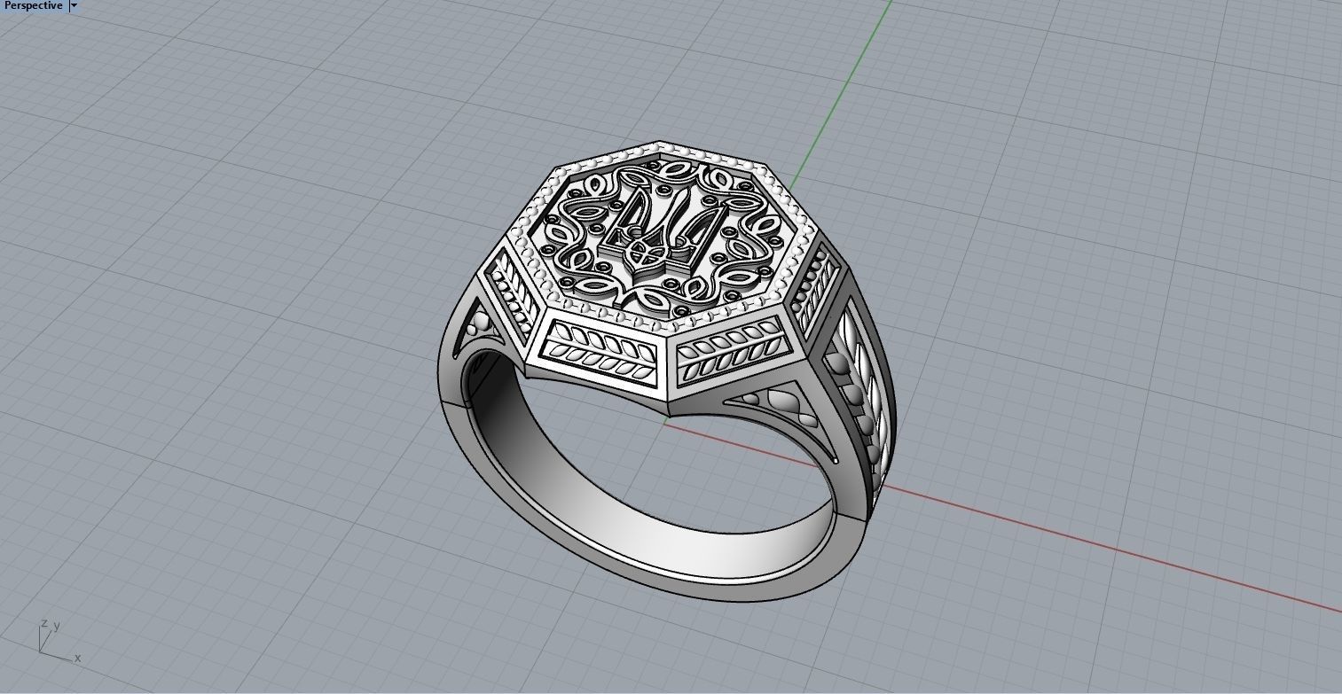 Original design Ukrainian ring 3D print model_11